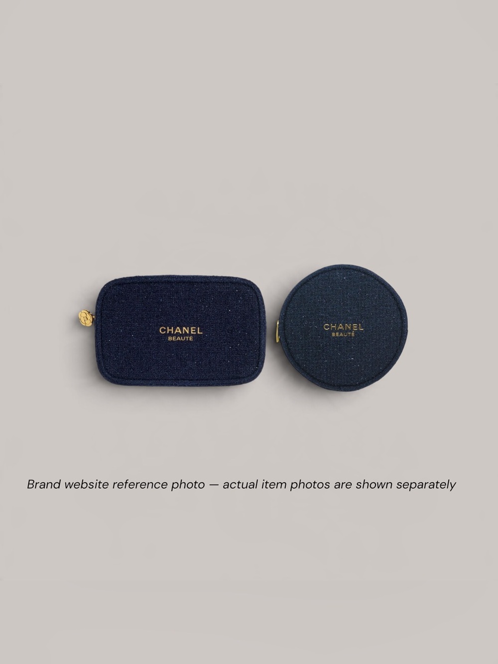 Chanel Beauté GWP Navy Holiday Tweed Pouch Duo, Charm